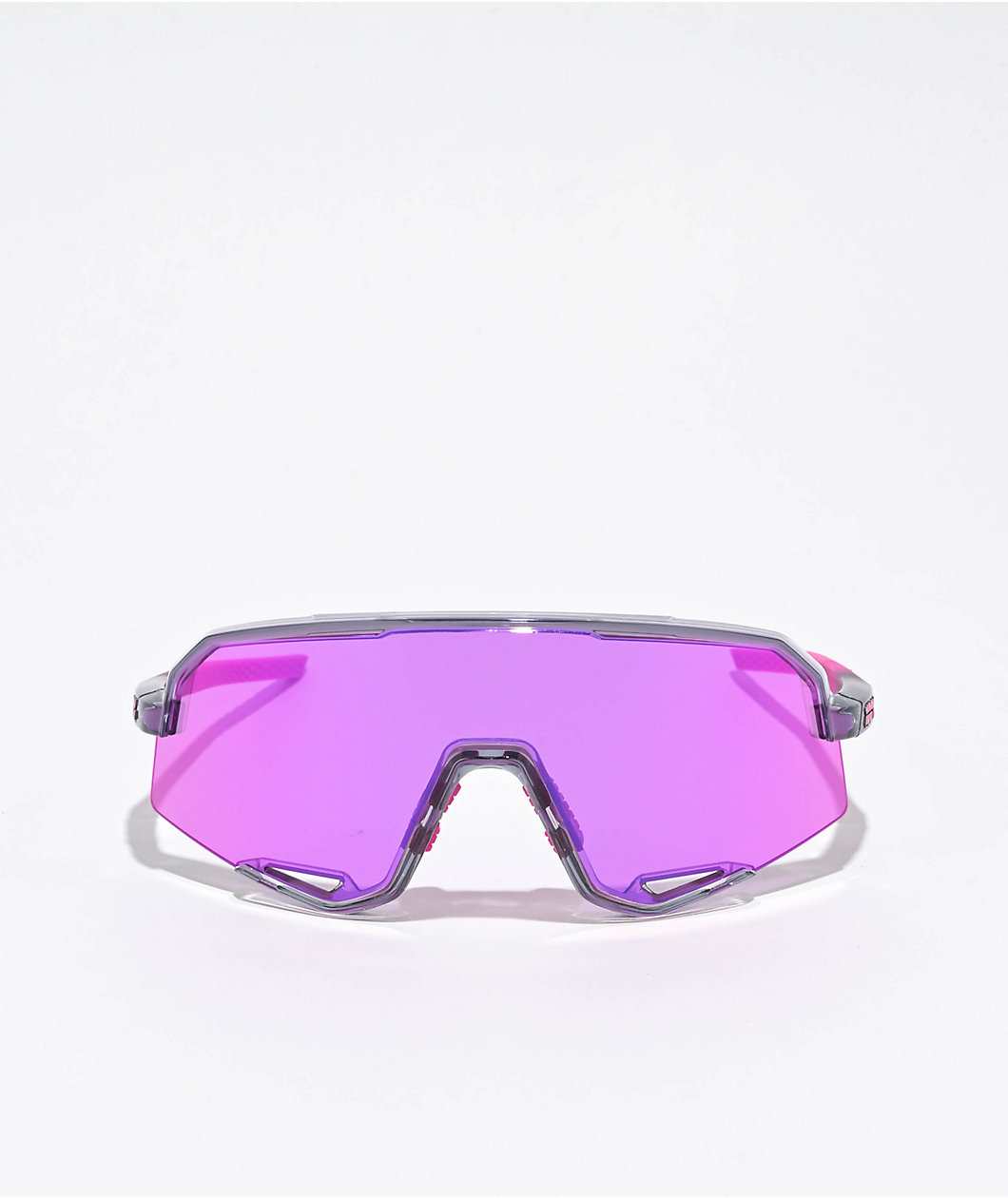 100% Slendale Polished Translucent Grey & Purple Sunglasses