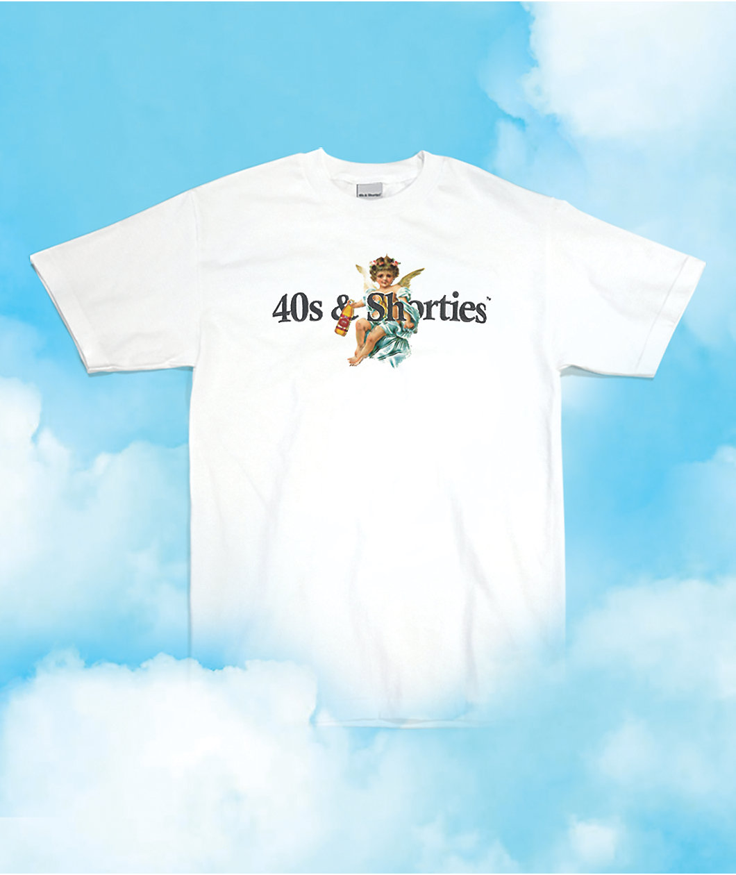 40s & Shorties Angel Logo White T-Shirt