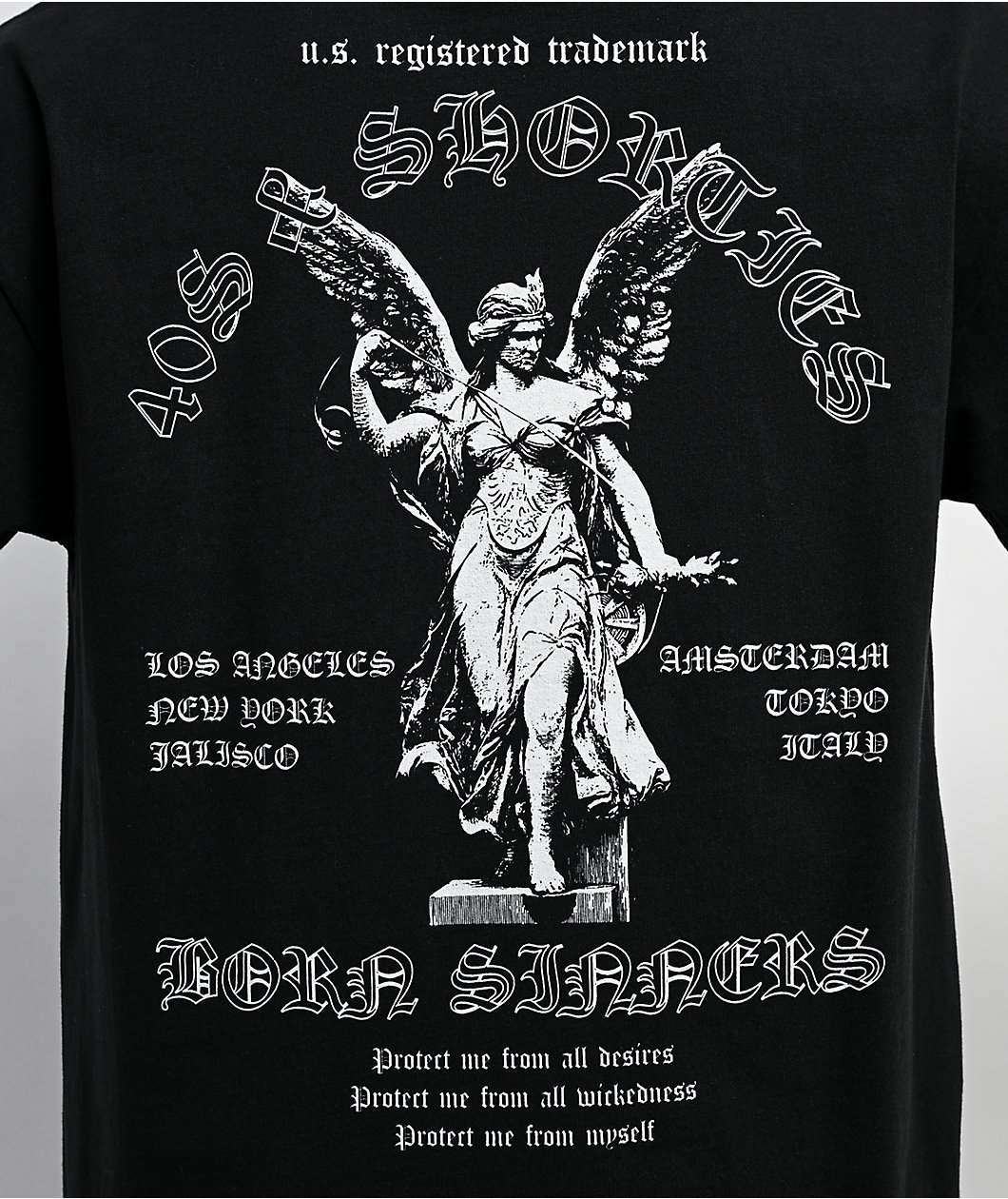 40s & Shorties Born Sinner Black T-Shirt