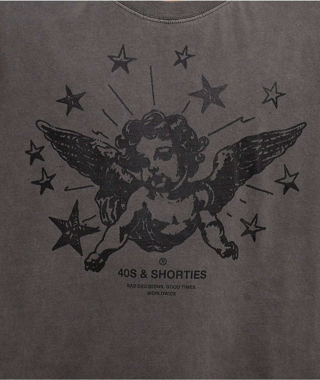 40s & Shorties Cherub Rock Grey Wash T-Shirt