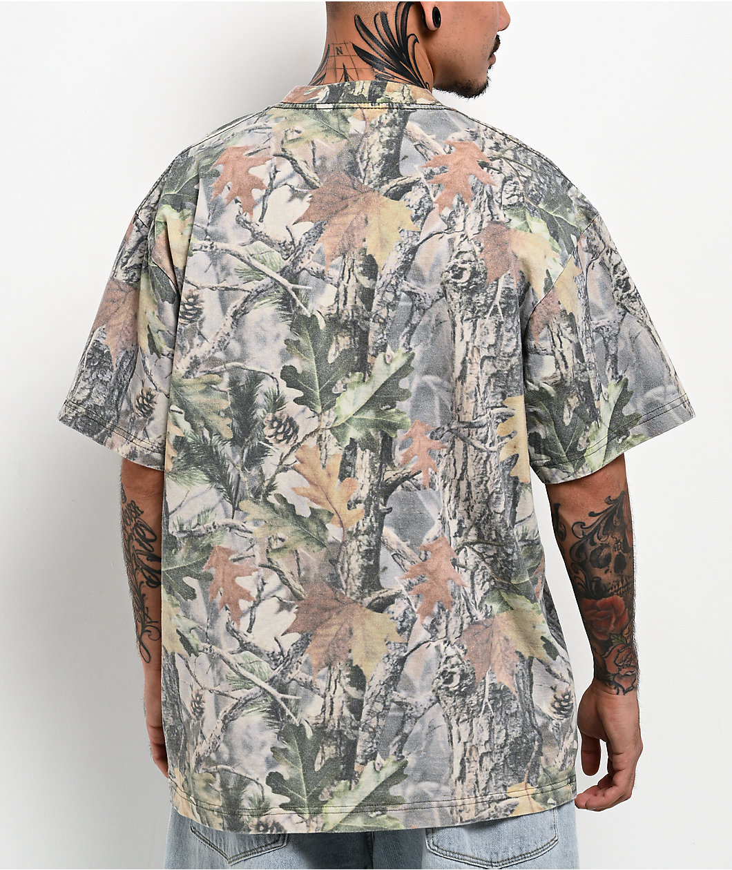 40s & Shorties Grungy OG Log Camo Boxy T-Shirt