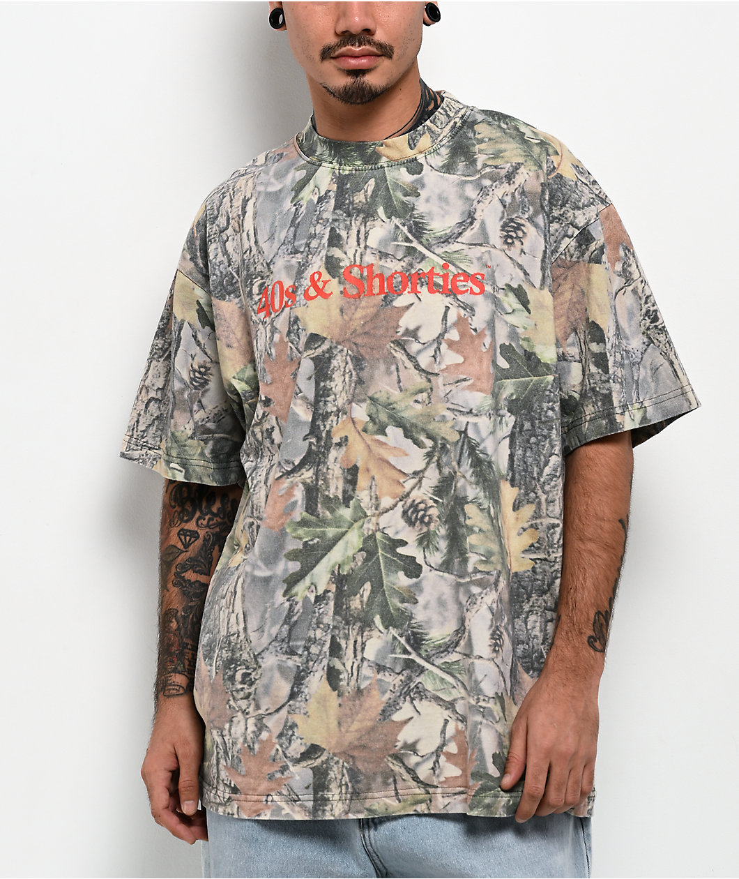 40s & Shorties Grungy OG Log Camo Boxy T-Shirt