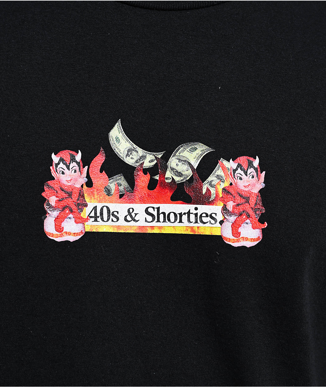 40s & Shorties Hot FIYA Black T-Shirt