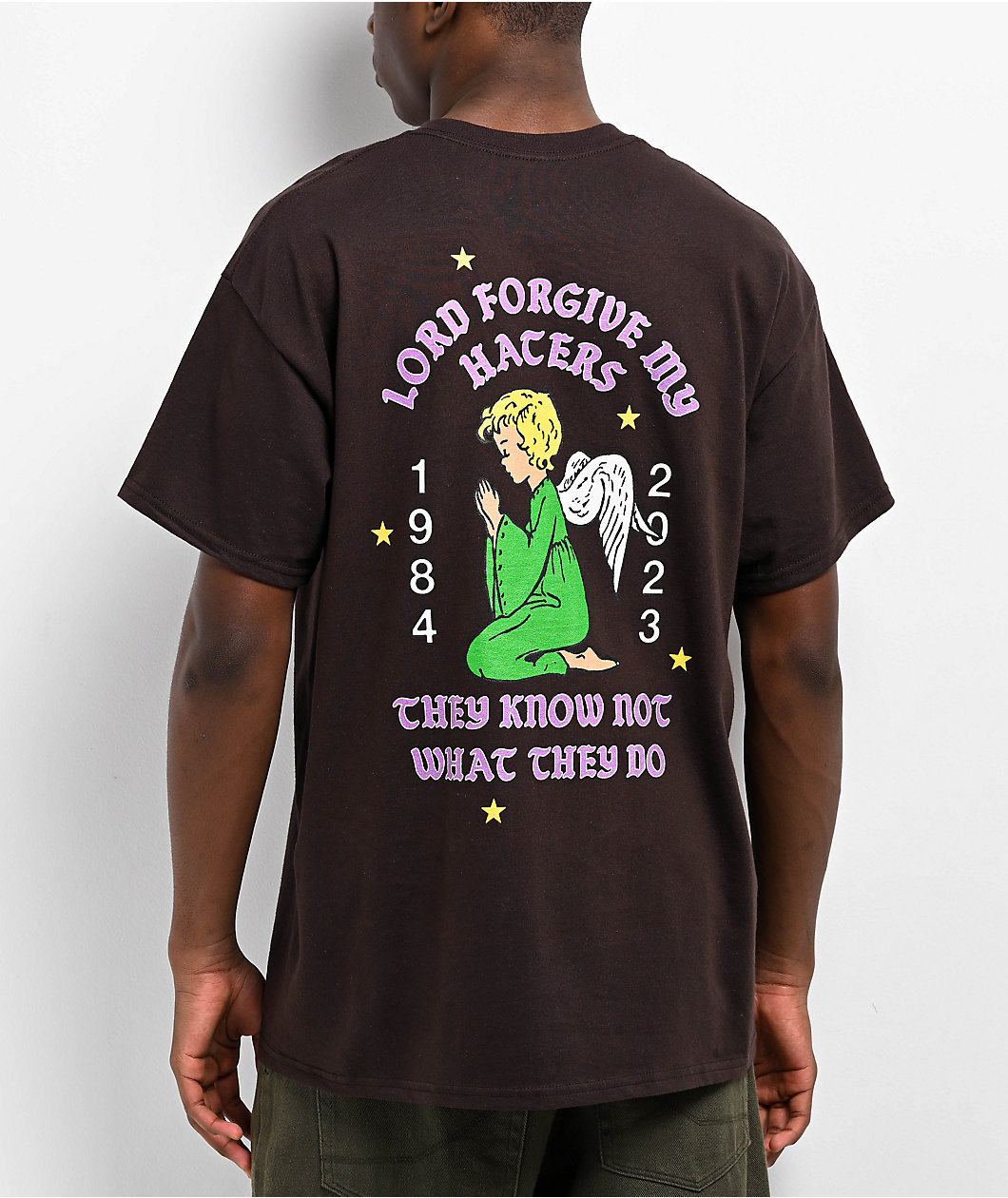 40s & Shorties Lord Forgive Brown T-Shirt