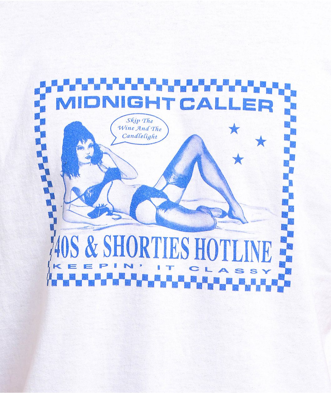 40s & Shorties Midnight Caller White T-Shirt