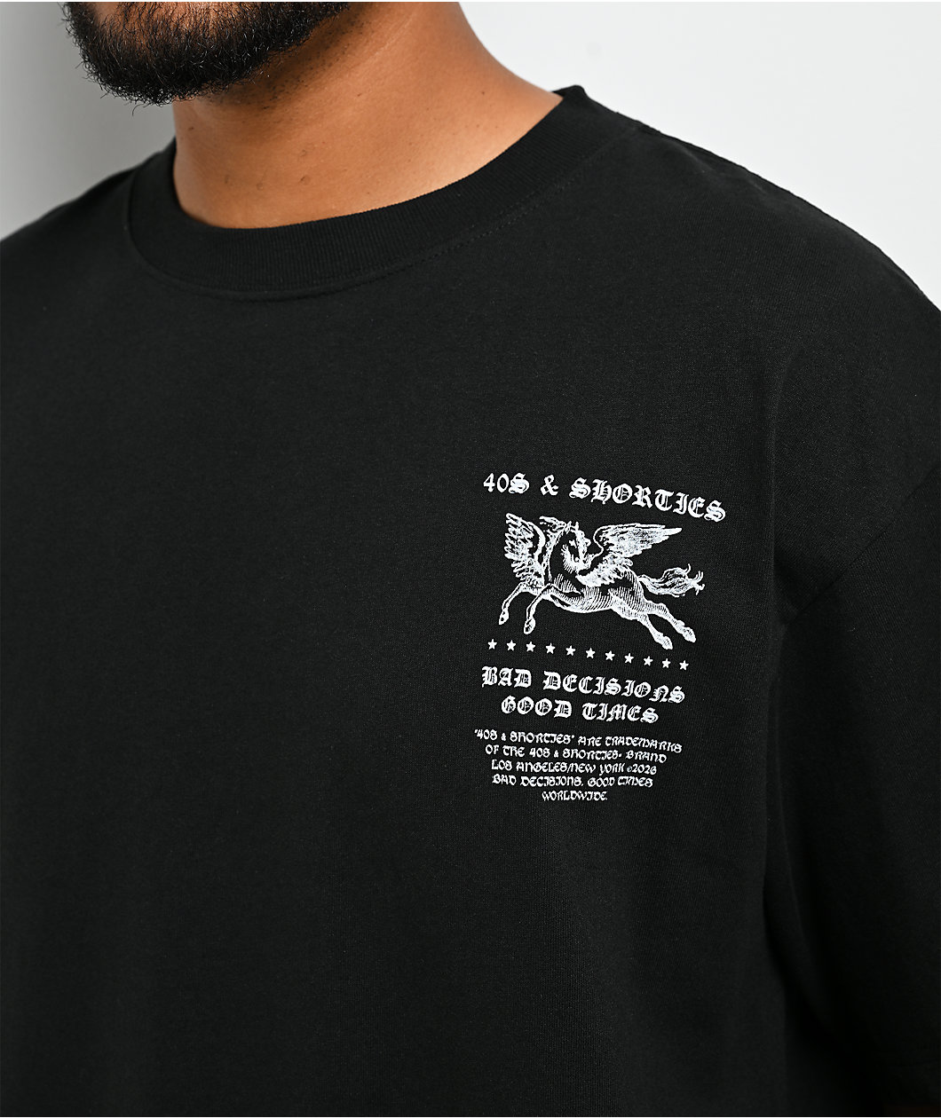 40s & Shorties Pegasus Black T-Shirt
