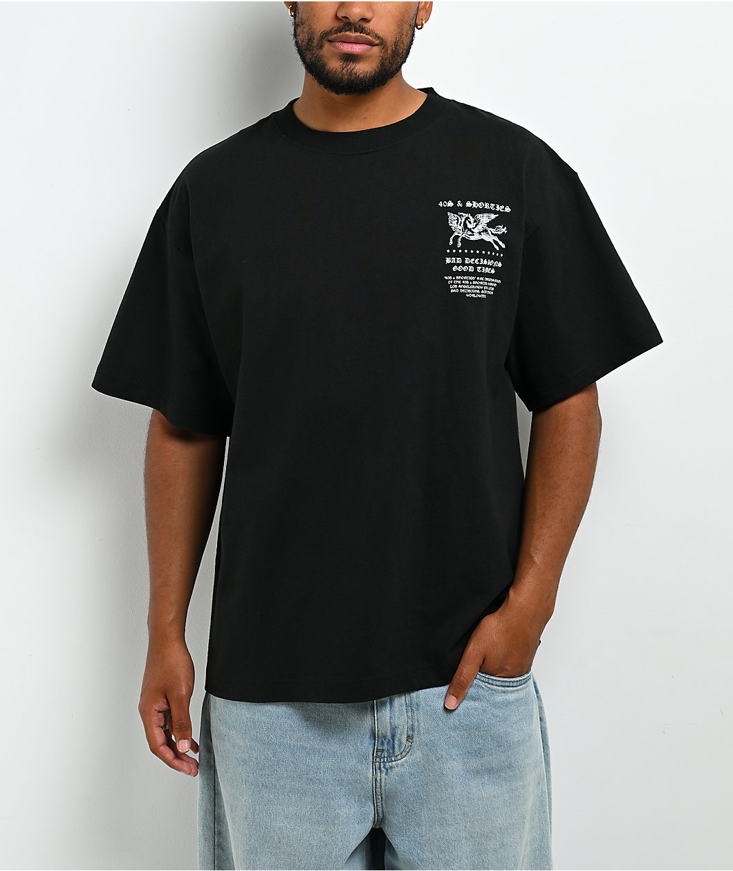 40s & Shorties Pegasus Black T-Shirt