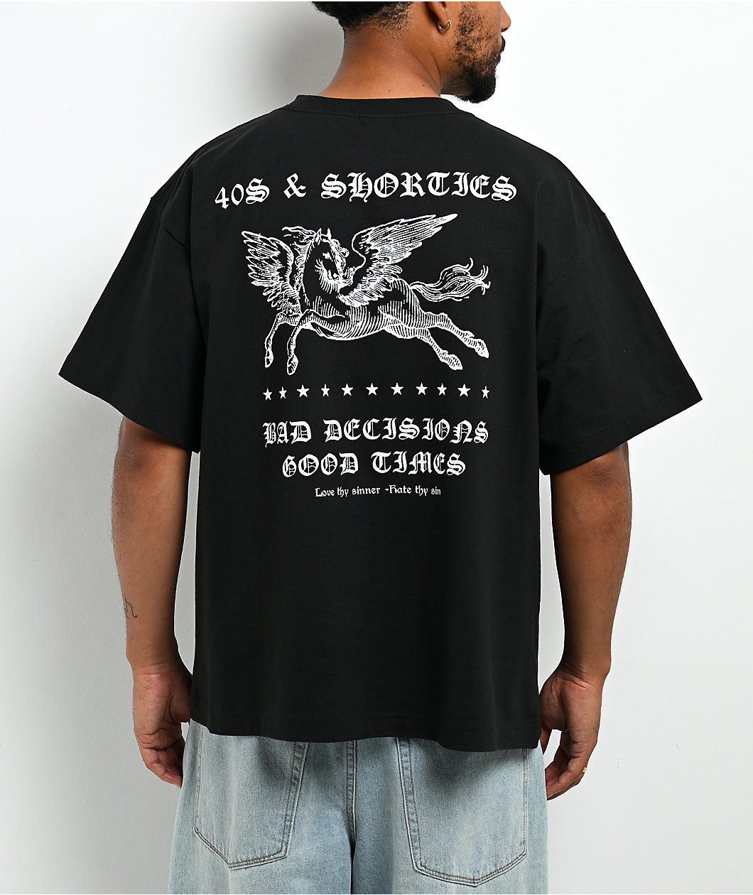 40s & Shorties Pegasus Black T-Shirt