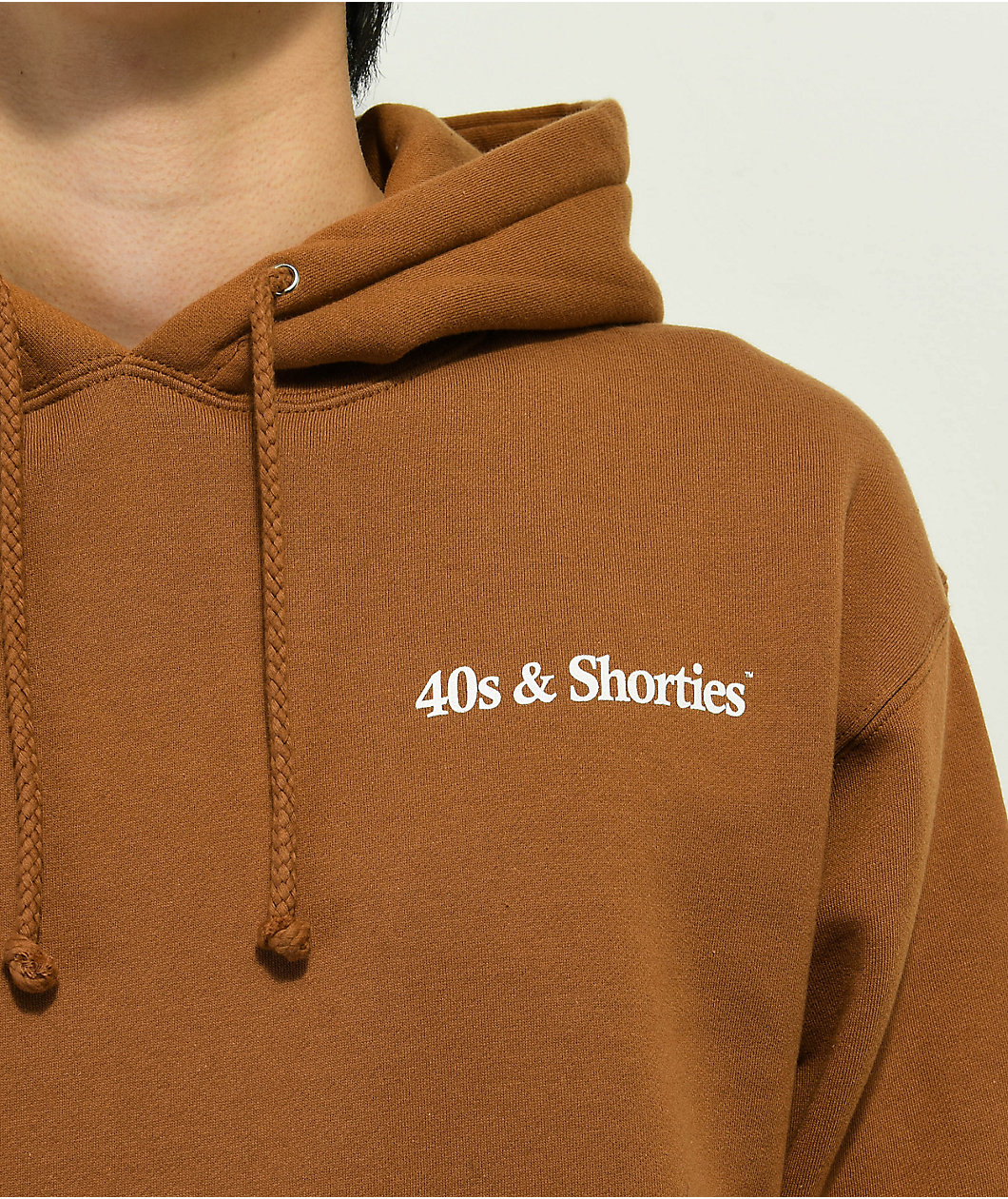 40s & Shorties Text Logo Brown Hoodie