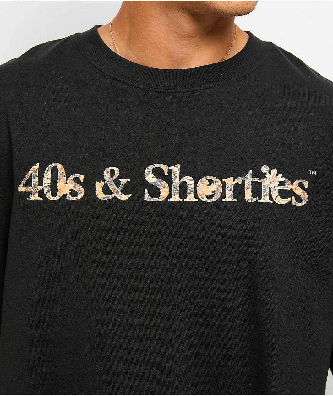40s & Shorties Tree Brush Black T-Shirt