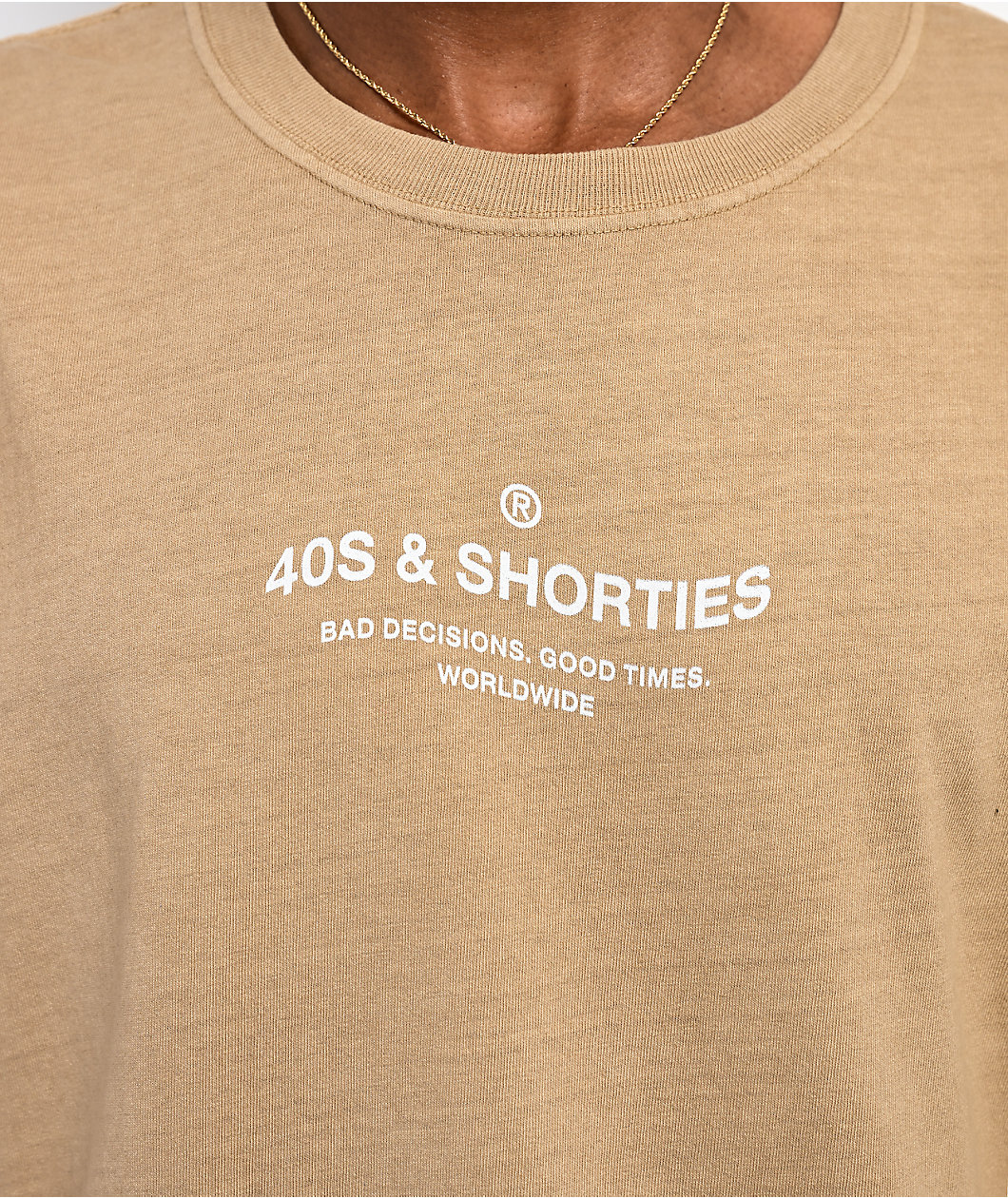 40s & Shorties Wavy General Khaki Boxy T-Shirt