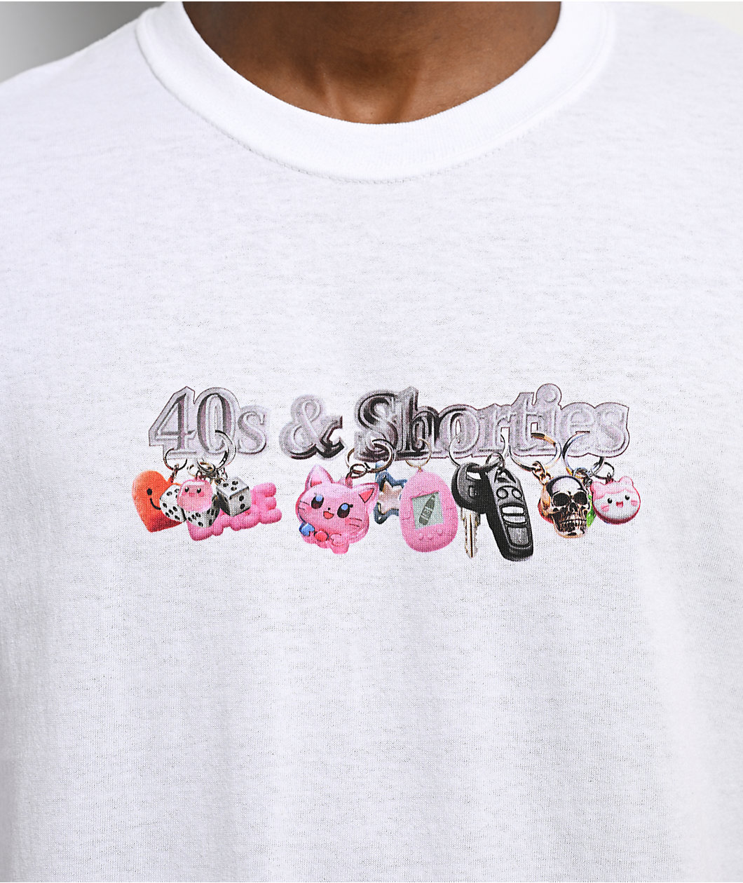 40s & Shorties Y2K Keychain White T-Shirt