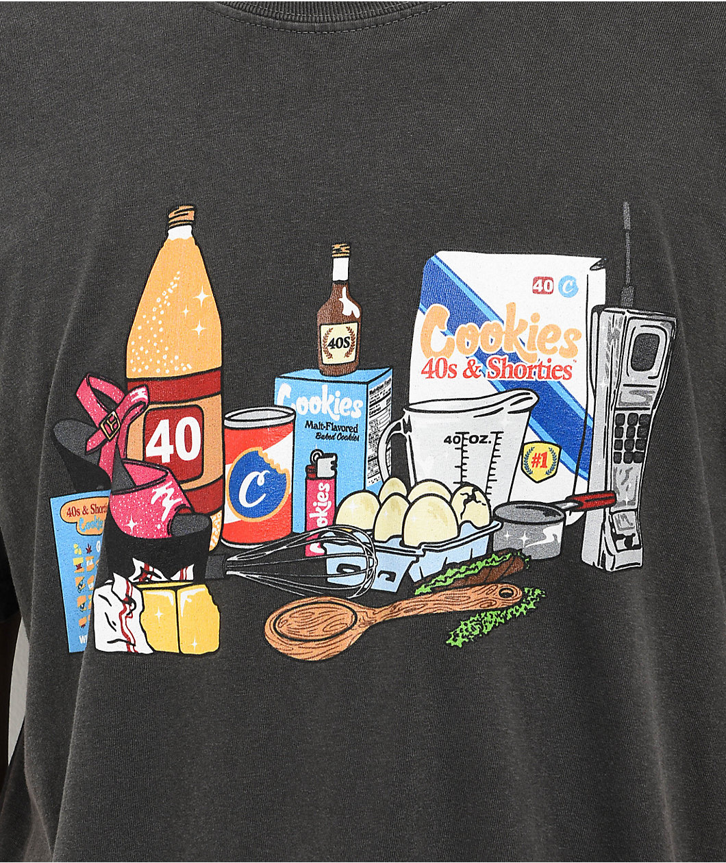 40s & Shorties x Cookies Homemade Black Wash T-Shirt