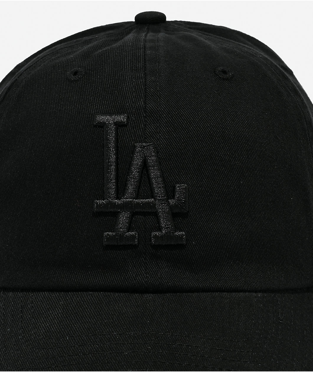 47 Brand Clean Up Los Angeles Dodgers Tonal Black Strapback Hat