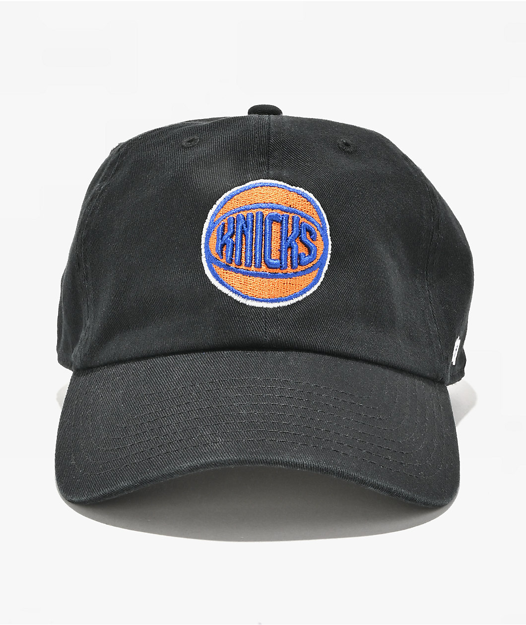 47 Brand Clean Up New York Knicks Black Strapback Hat