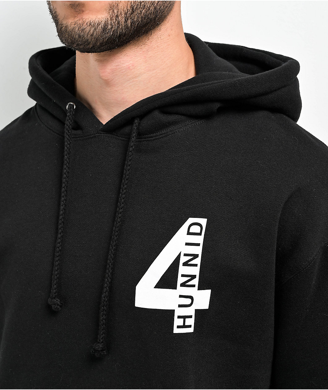 4Hunnid Chrome Roses Black Hoodie