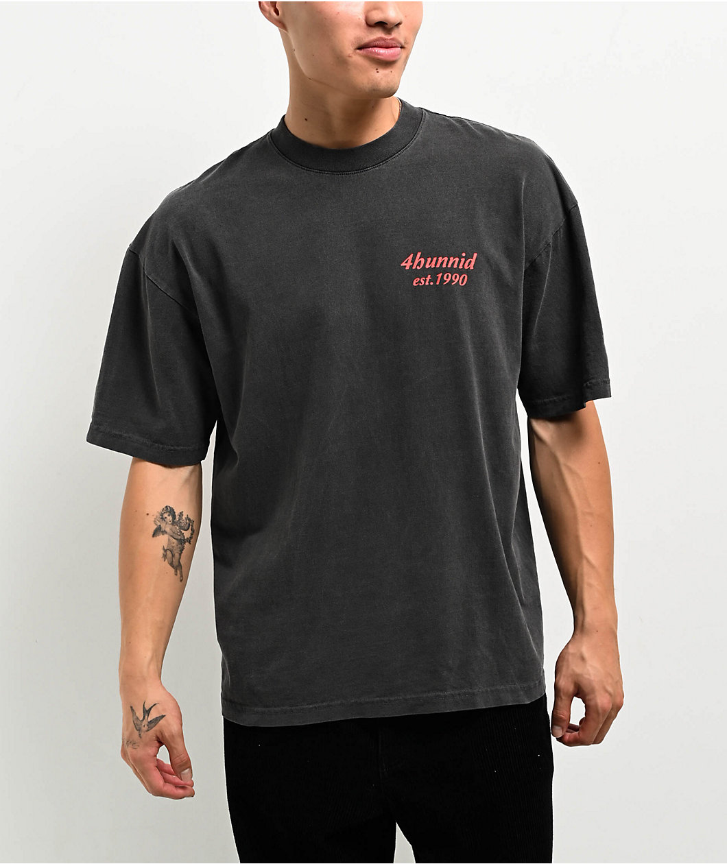 4Hunnid EST 1990 Black Wash T-Shirt