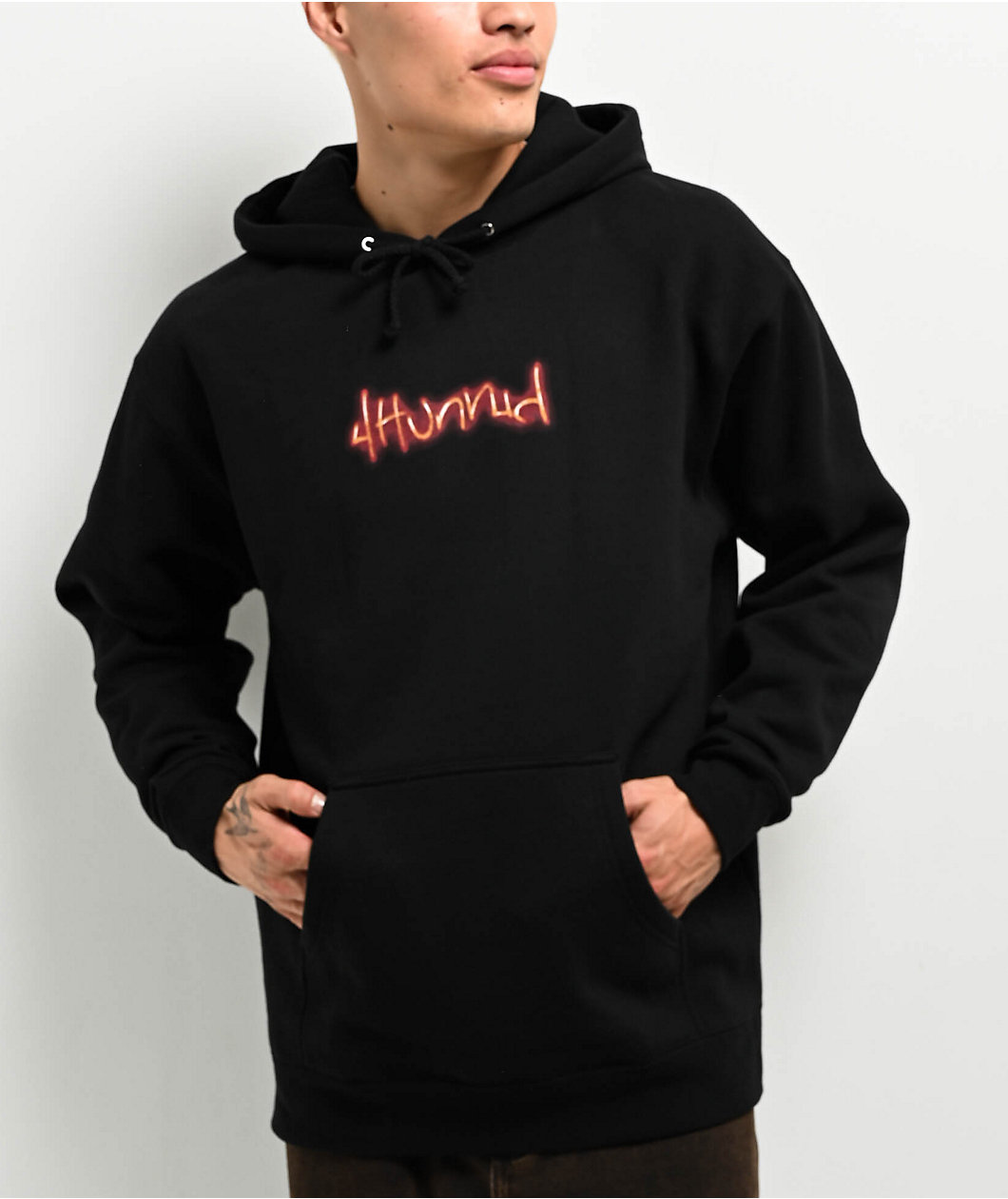 4Hunnid Four Of A Kind Black Hoodie