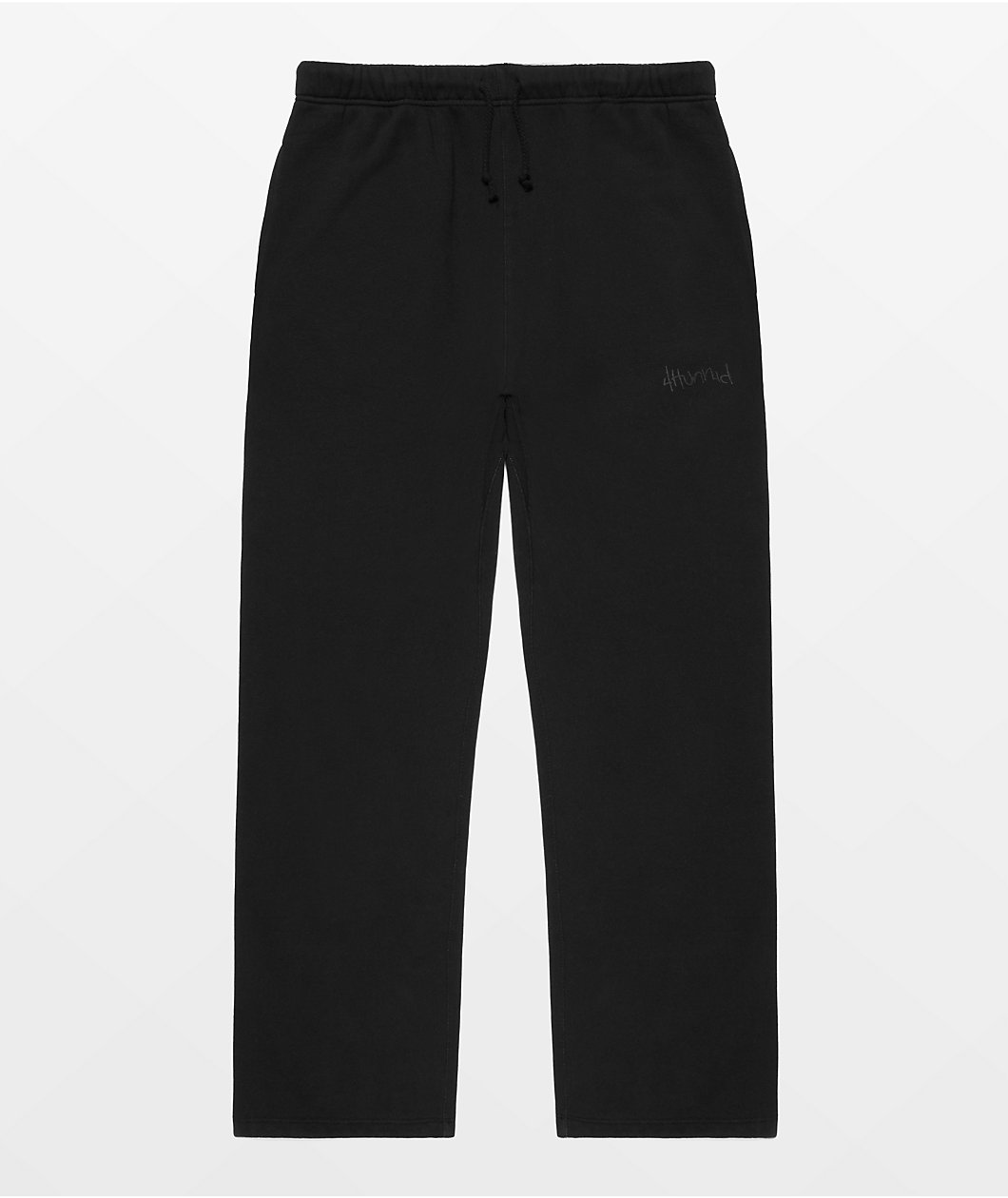 4Hunnid Komfort Kollection Black Pigment Dye Sweatpants