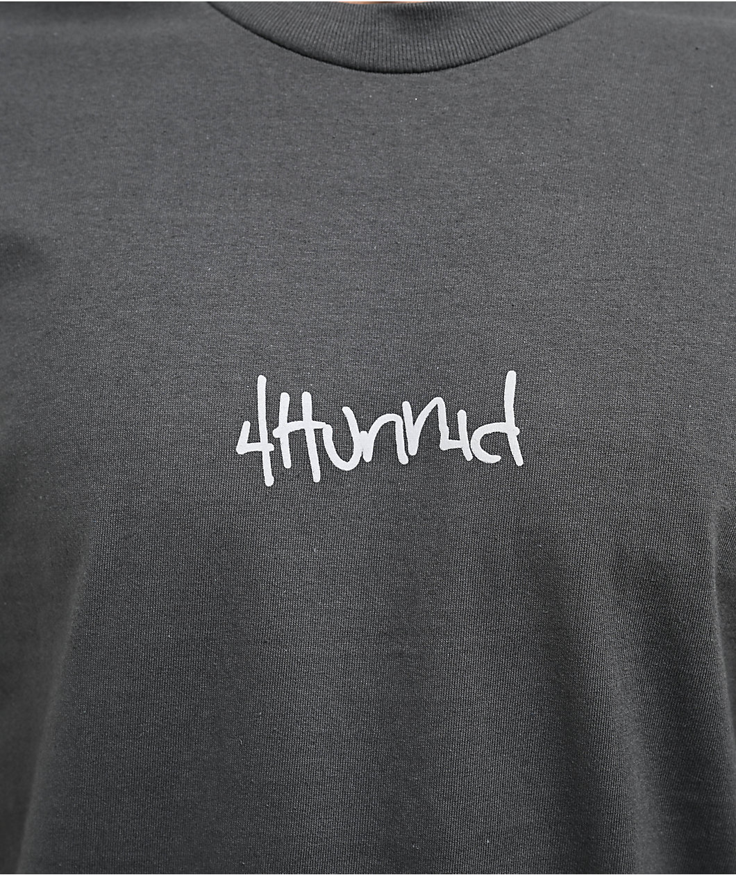 4Hunnid Logo Charcoal T-Shirt