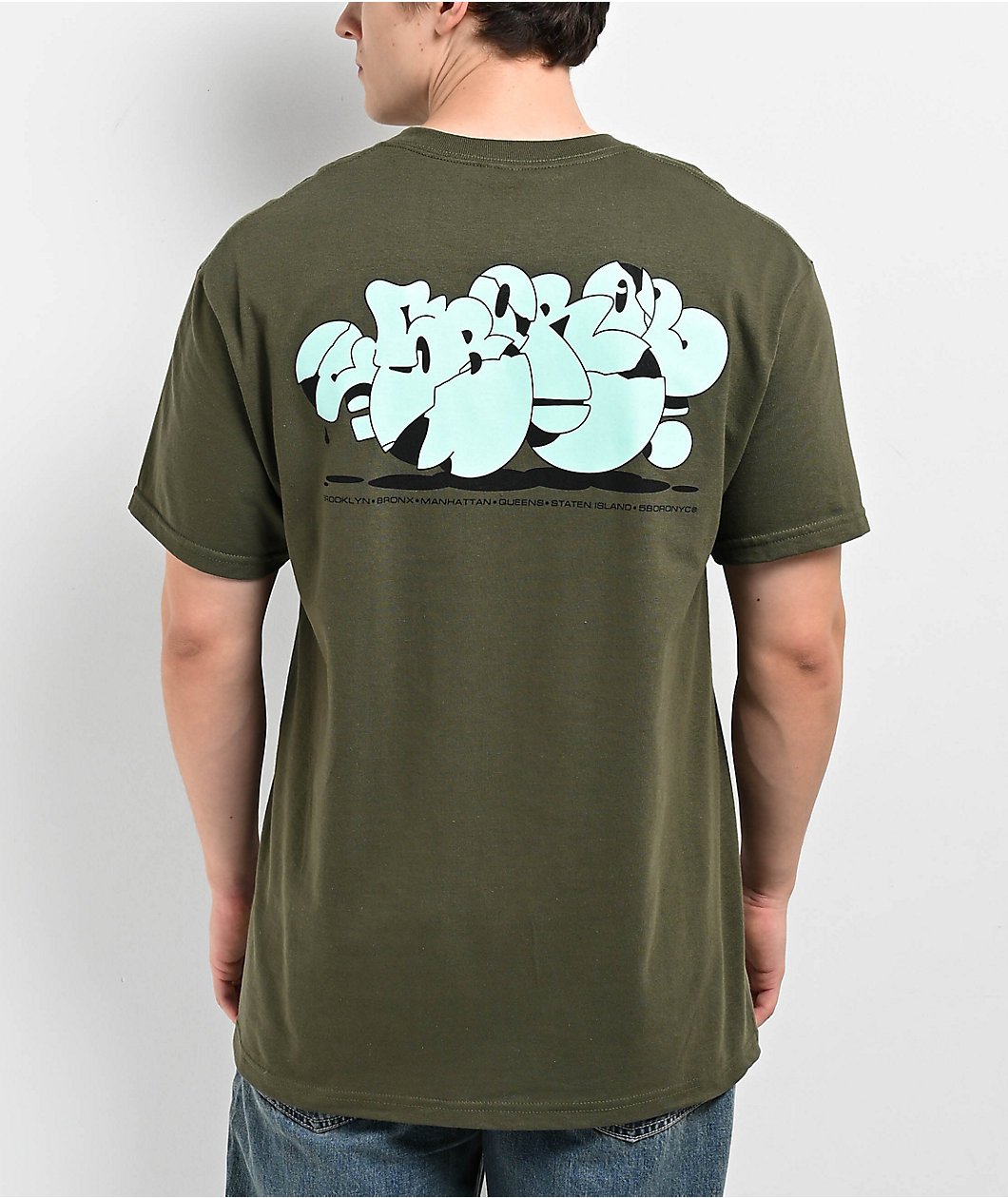 5Boro Crackle Green T-Shirt