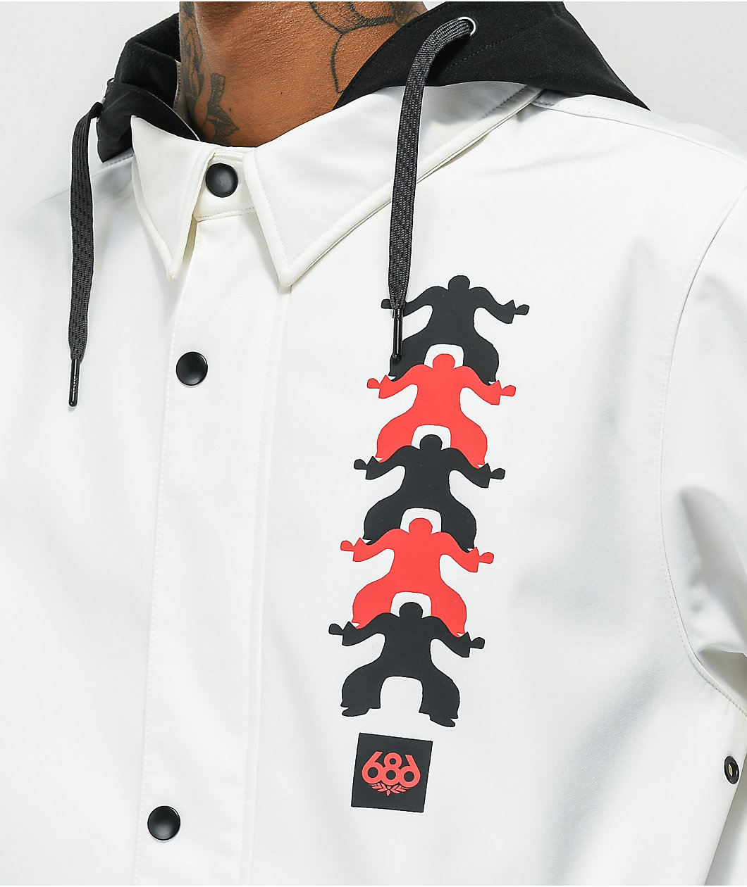 686 Coaches White 10K Snowboard Jacket