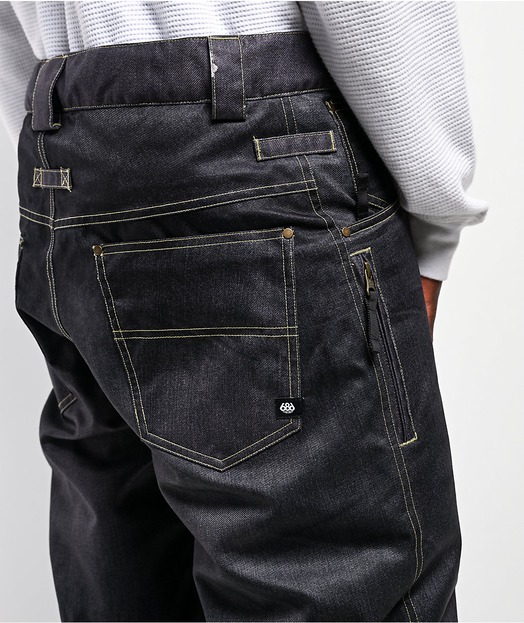 686 Deconstructed Denim Black 10K Snowboard Pants