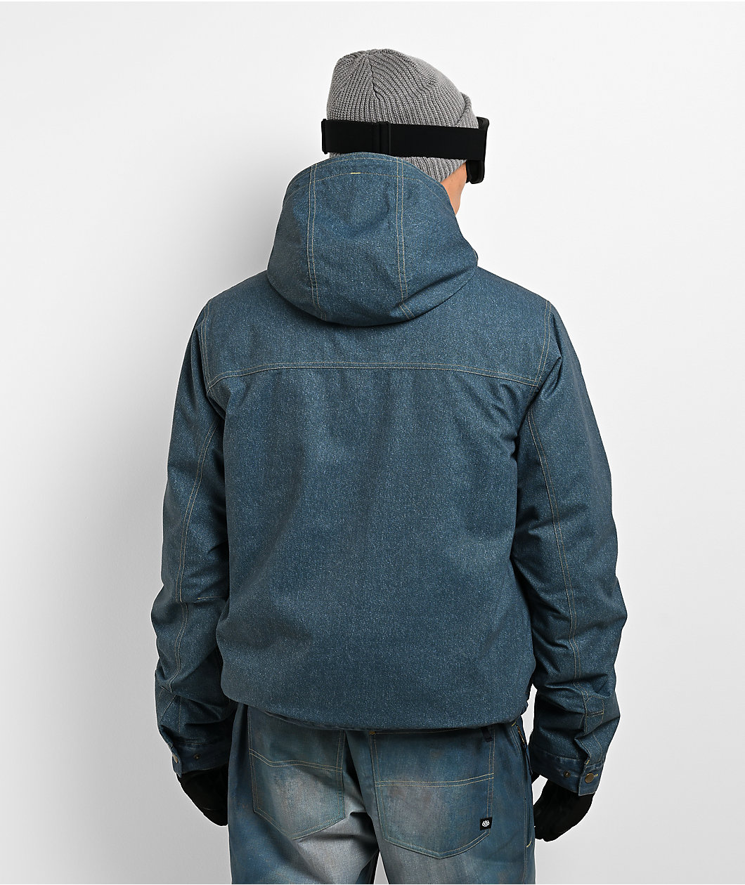 686 Deconstructed Denim Indigo 10K Snowboard Jacket