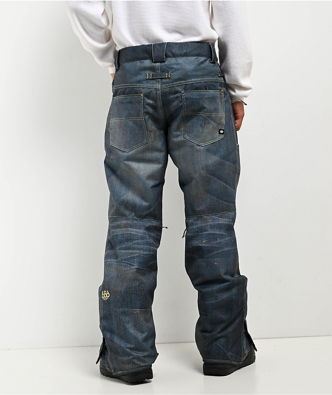 686 Deconstructed Denim Indigo 10K Snowboard Pants