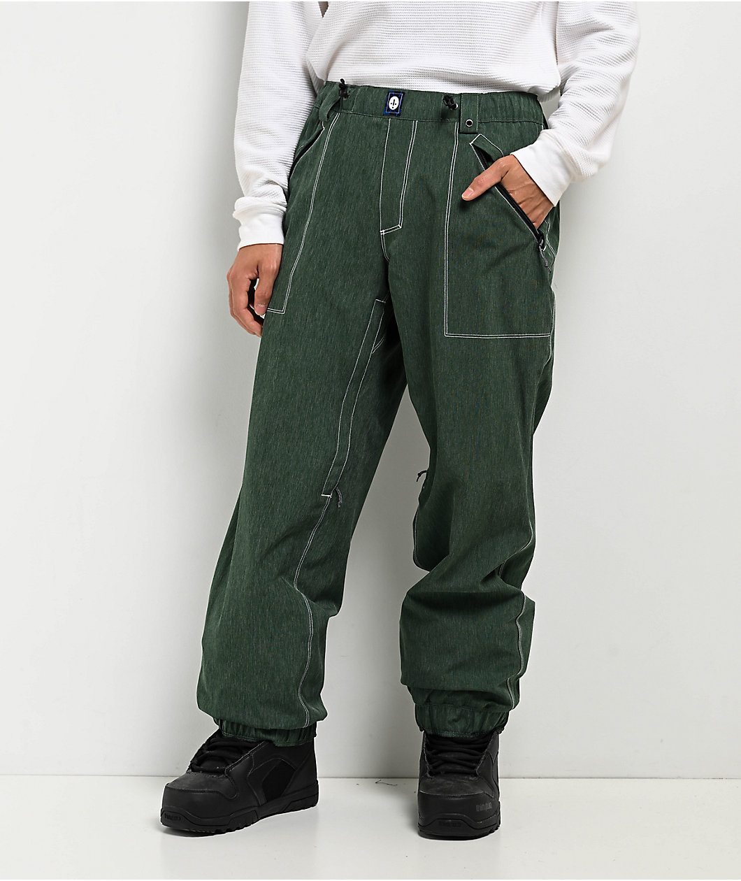 686 Dojo Forest Green 20K Denim Snowboard Pants