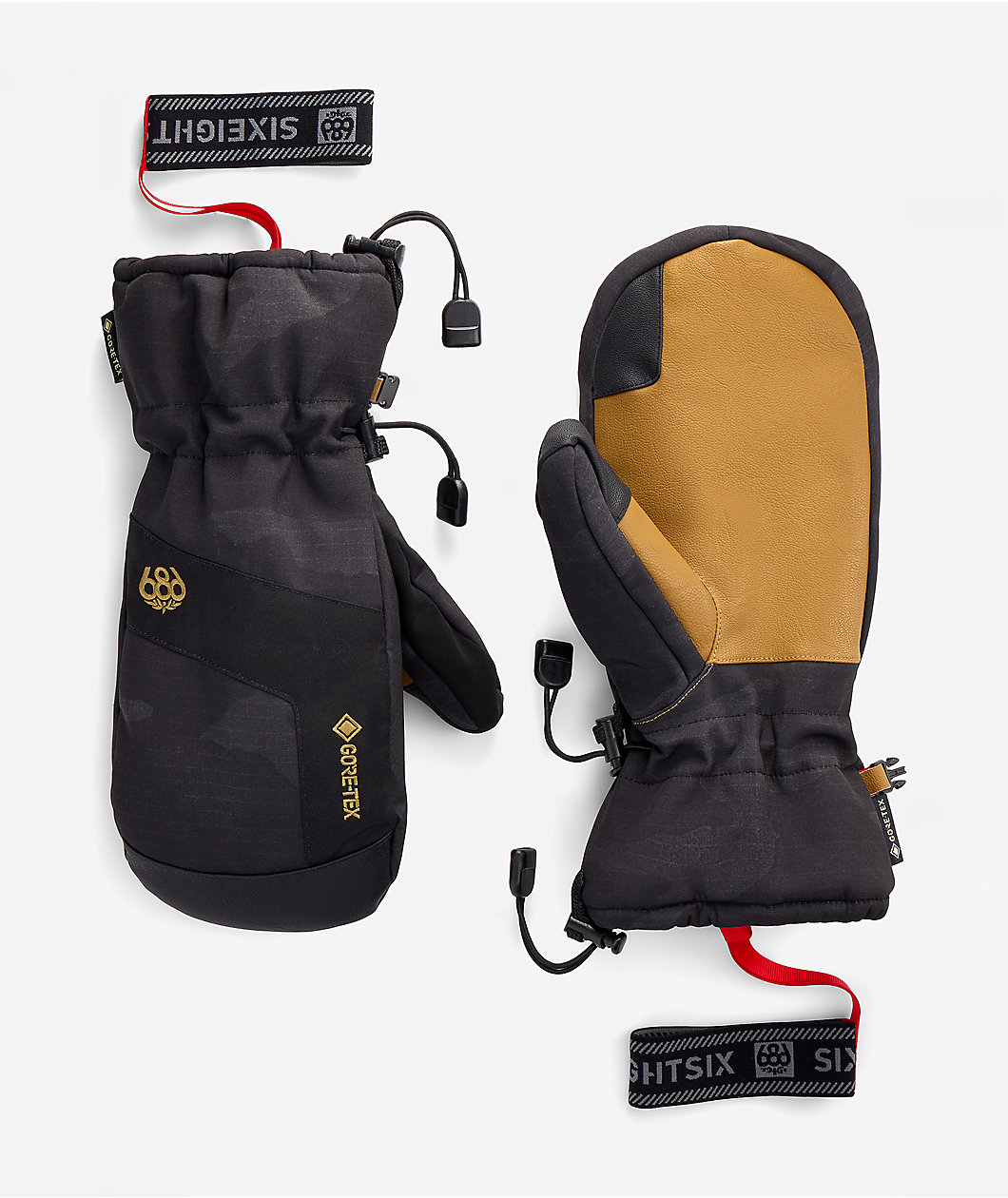 686 Linear GORE-TEX Black Camo Snowboard Mittens