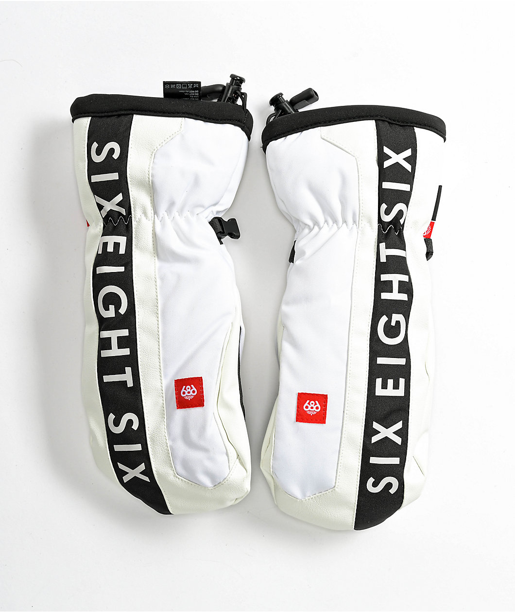 686 Team White 10K Snowboard Mittens