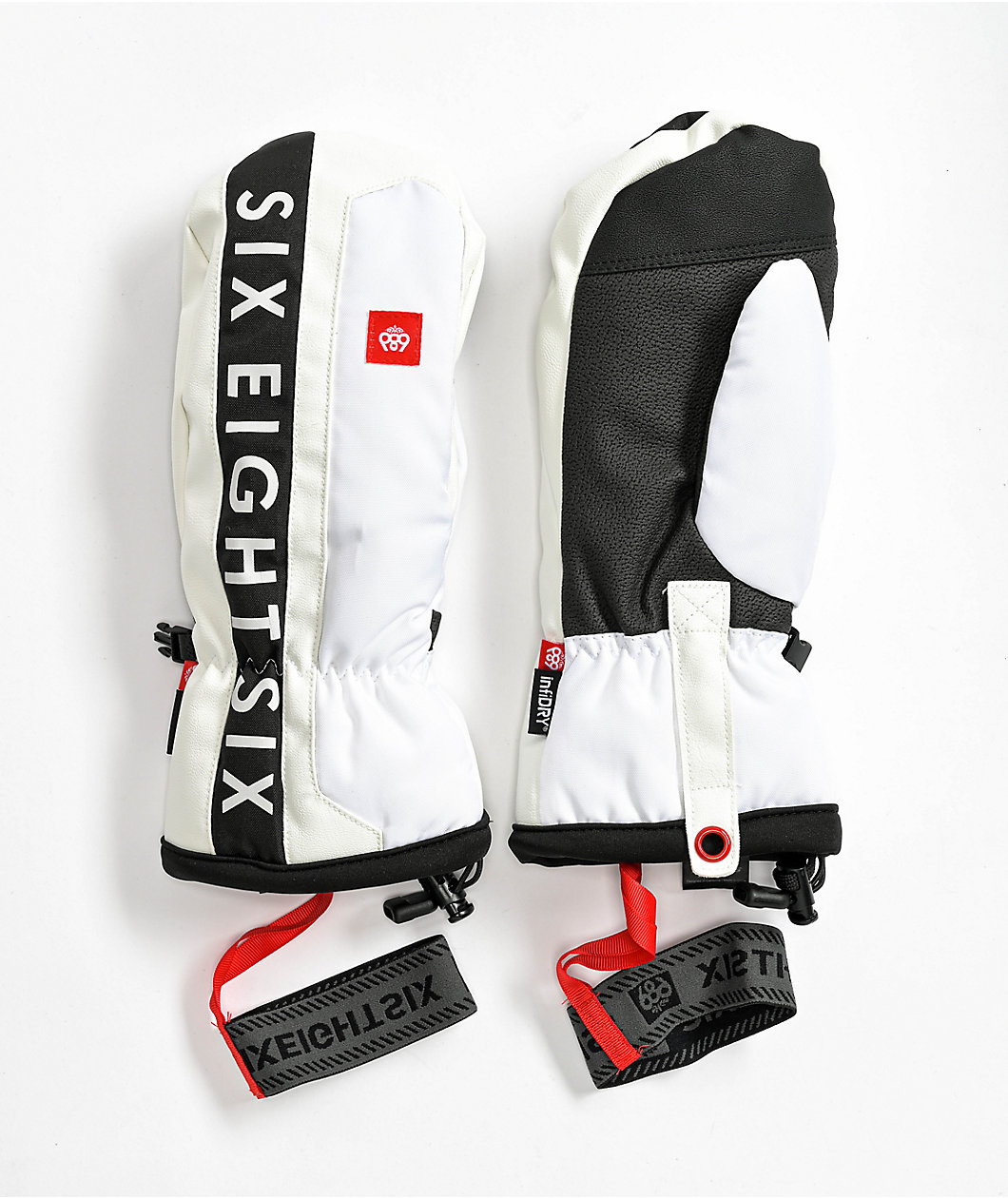 686 Team White 10K Snowboard Mittens