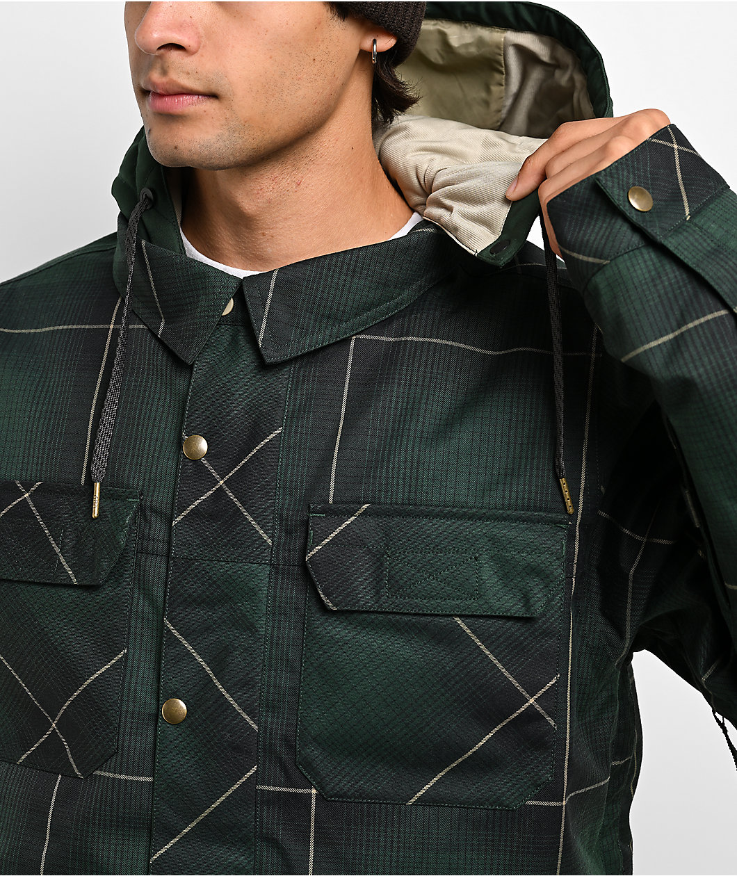 686 Woodland™ Moss Green Plaid 10K Insulated Snowboard Jacket