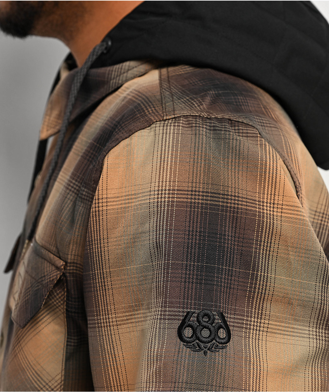 686 Woodland Brown Plaid 10K Insulated Snowboard Jacket