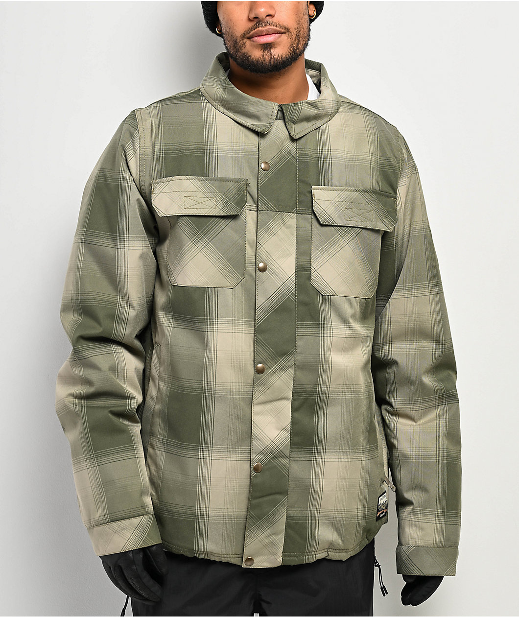 686 Woodland Sage Plaid 10K Insulated Snowboard Jacket