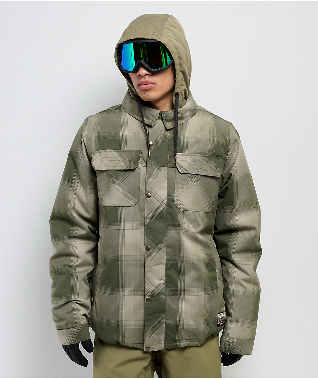 686 Woodland Sage Plaid 10K Insulated Snowboard Jacket
