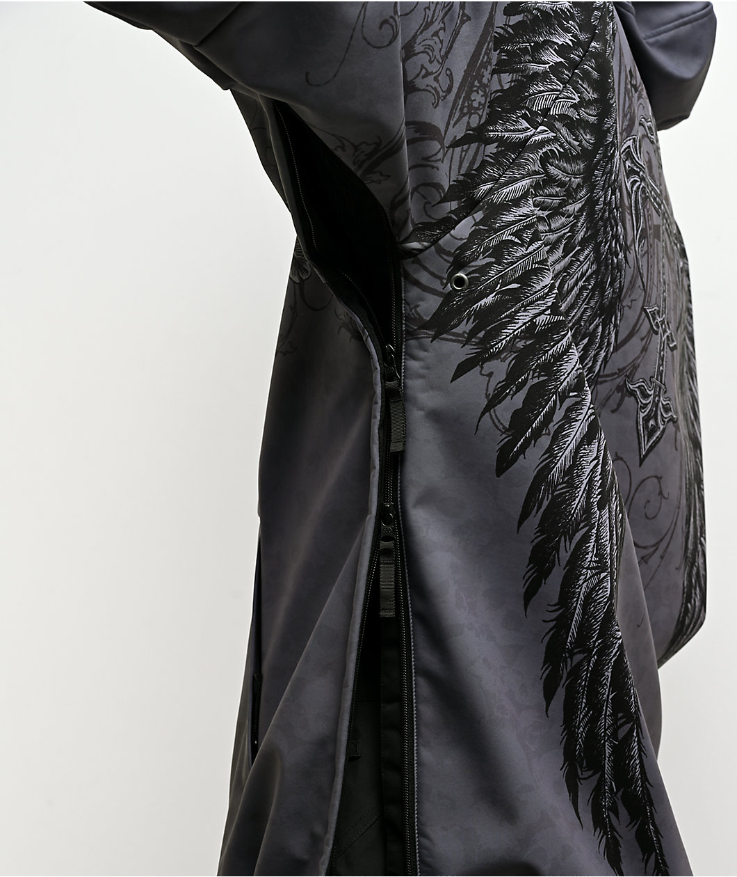 686 x Affliction Grey 10K Snowboard Hoodie