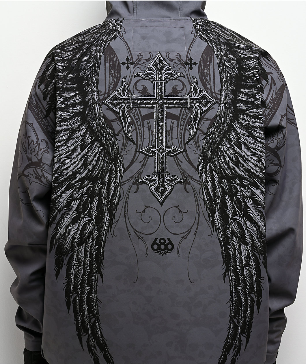 686 x Affliction Grey 10K Snowboard Hoodie