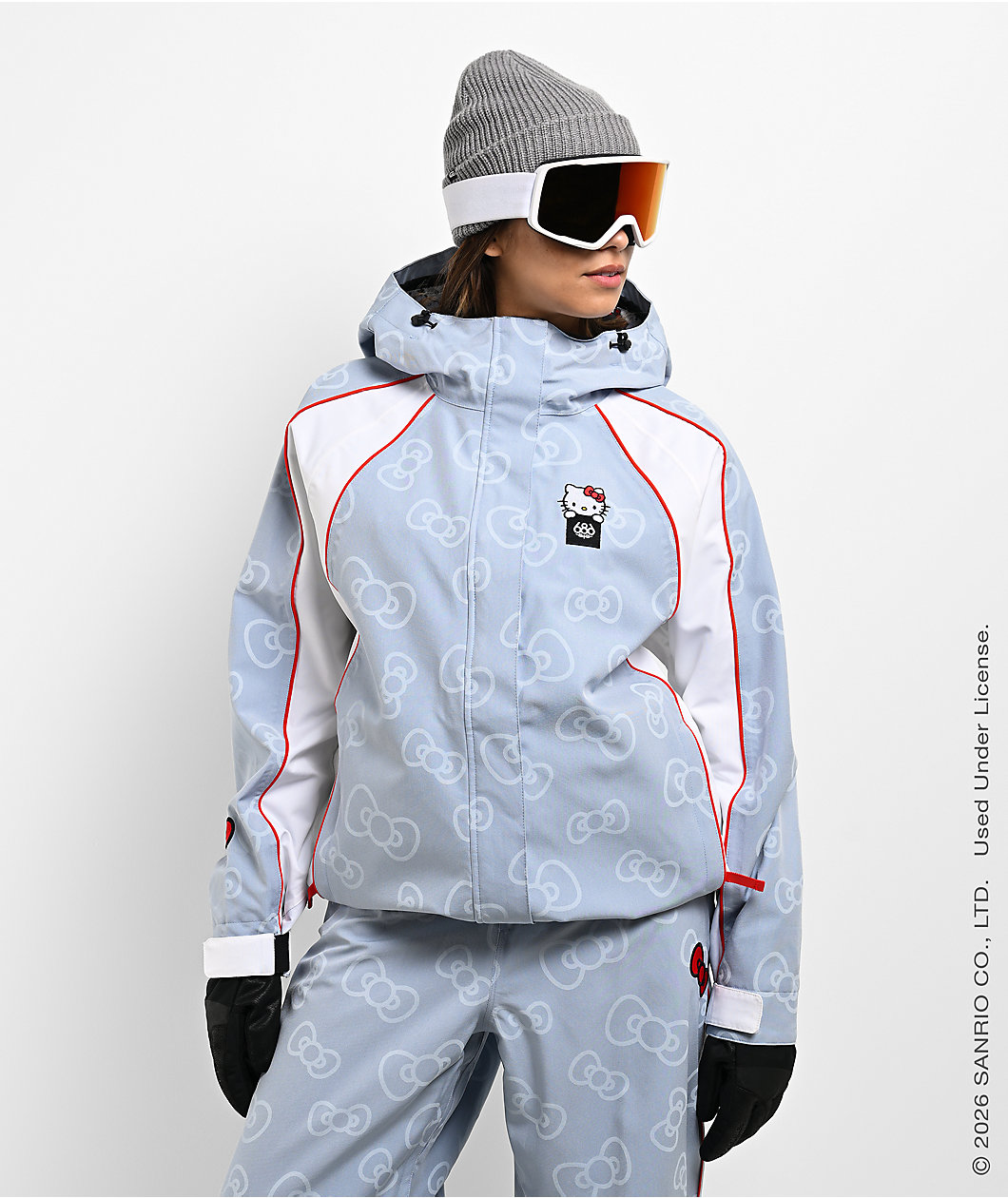 686 x Hello Kitty® Lil Bow Denim 10K Shell Snowboard Jacket