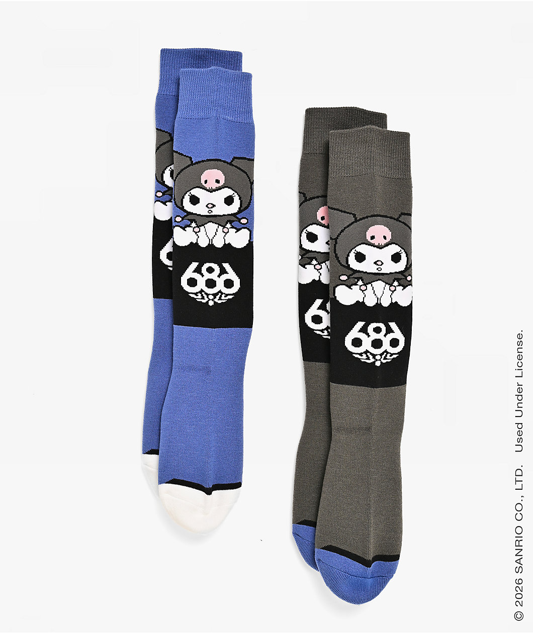 686 x Hello Kitty Kuromi 2 Pack Snow Socks