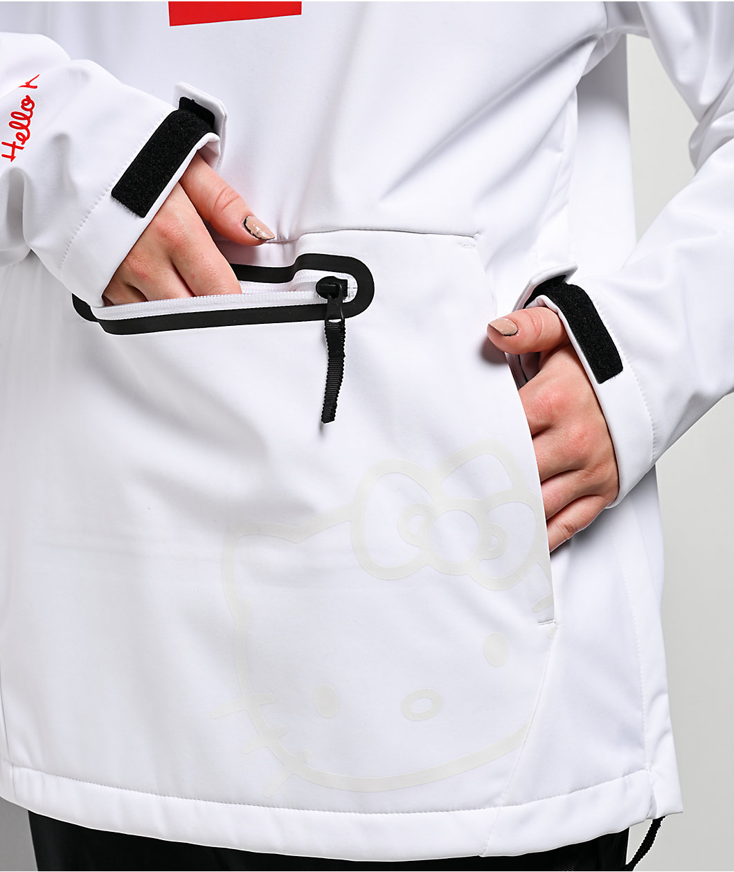 686 x Hello Kitty White 10K Snowboard Hoodie