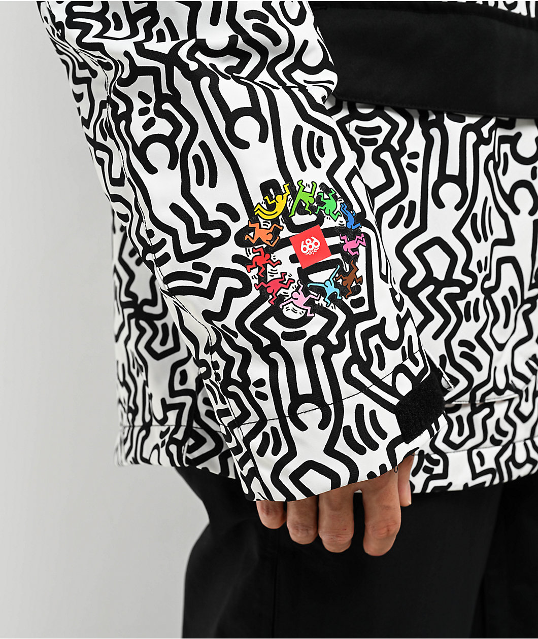 686 x Keith Haring Spectra White Colorblock 10K Snowboard Jacket