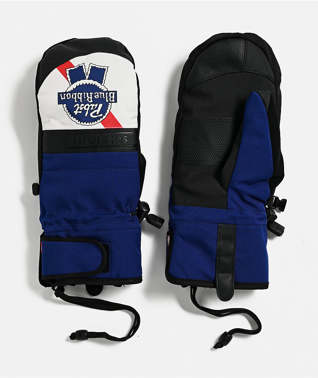 686 x Pabst Blue Ribbon Recon Blue 10K Snowboard Mittens