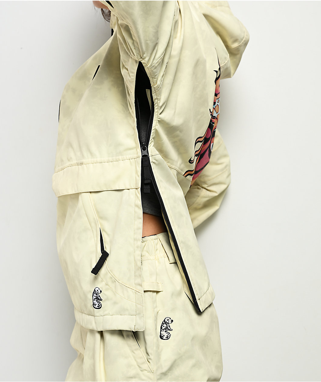 686 x Sublime Yellow Tie Dye 10K Anorak Snowboard Jacket