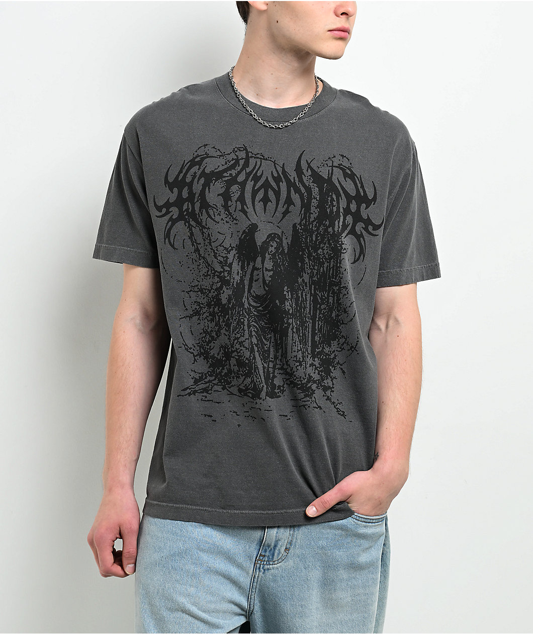 8THWNDR Fallen Angel Grey T-Shirt