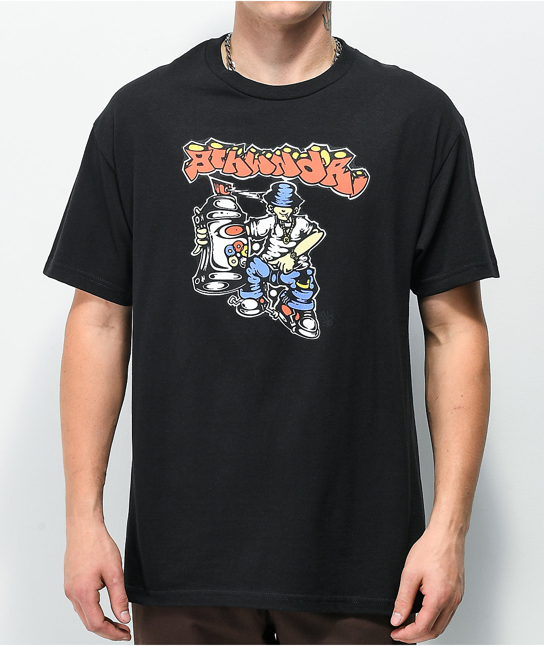 8THWNDR Graffiti Guy Black T-Shirt