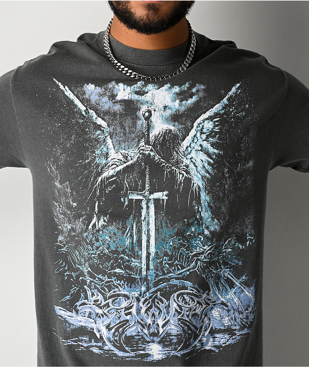 8THWNDR Sword Of Heaven Grey T-Shirt