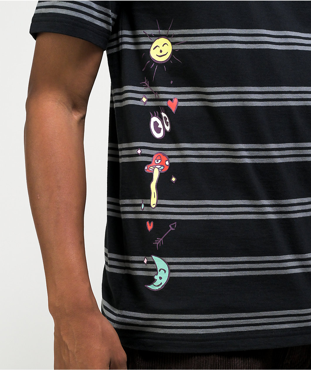A-Lab Catnip Black & Grey Stripe T-Shirt