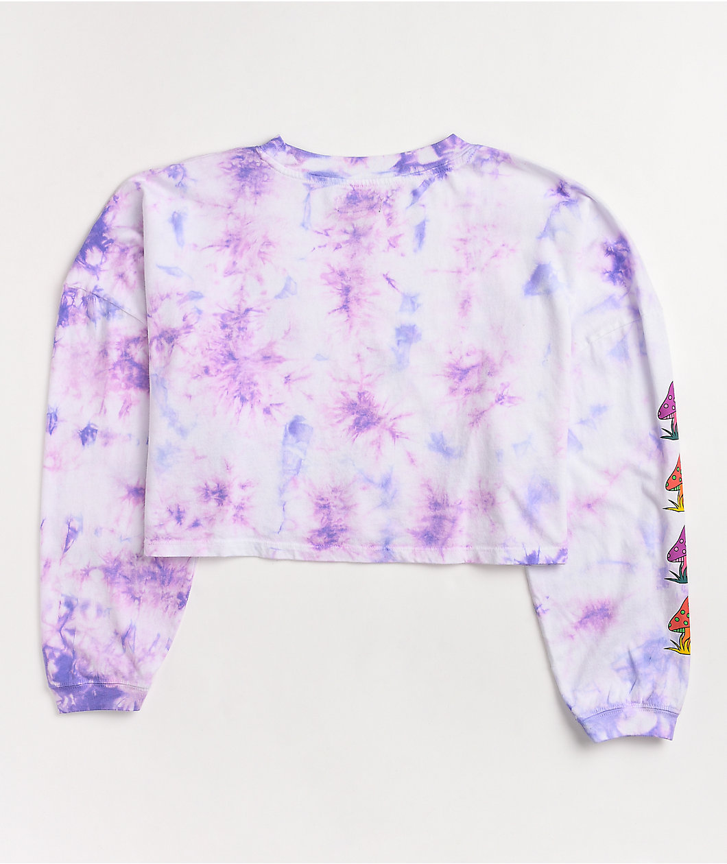 A-Lab Gayle Shroom Purple Tie Dye Crop Long Sleeve T-Shirt